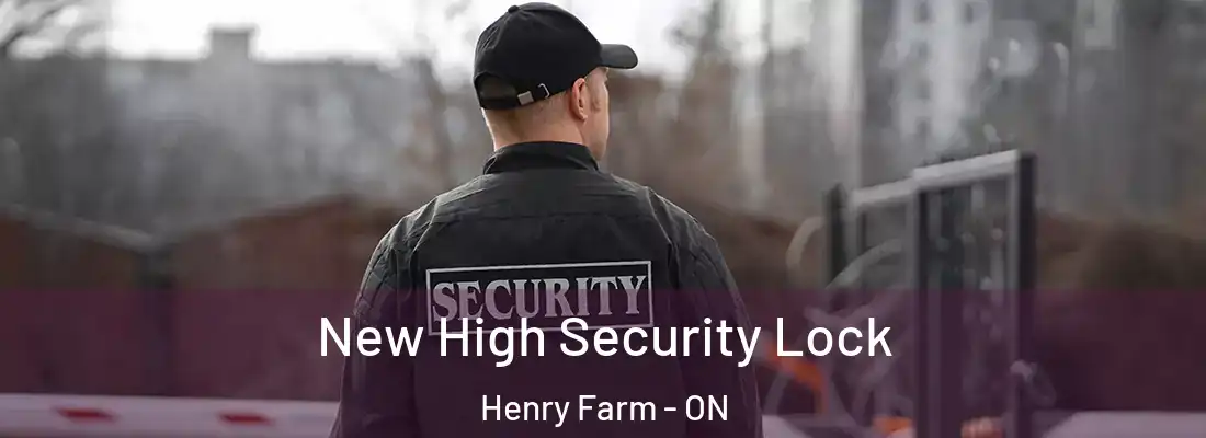  New High Security Lock Henry Farm - ON