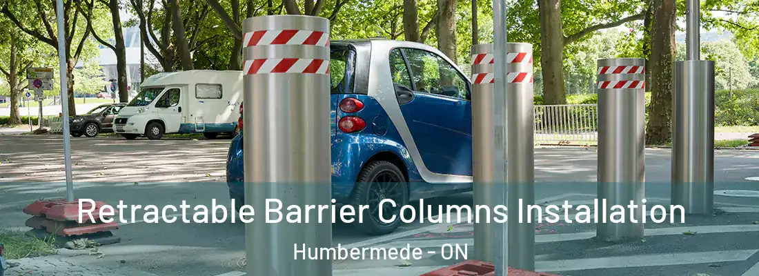  Retractable Barrier Columns Installation Humbermede - ON